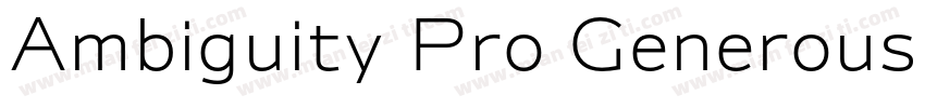 Ambiguity Pro Generous 字体字体转换